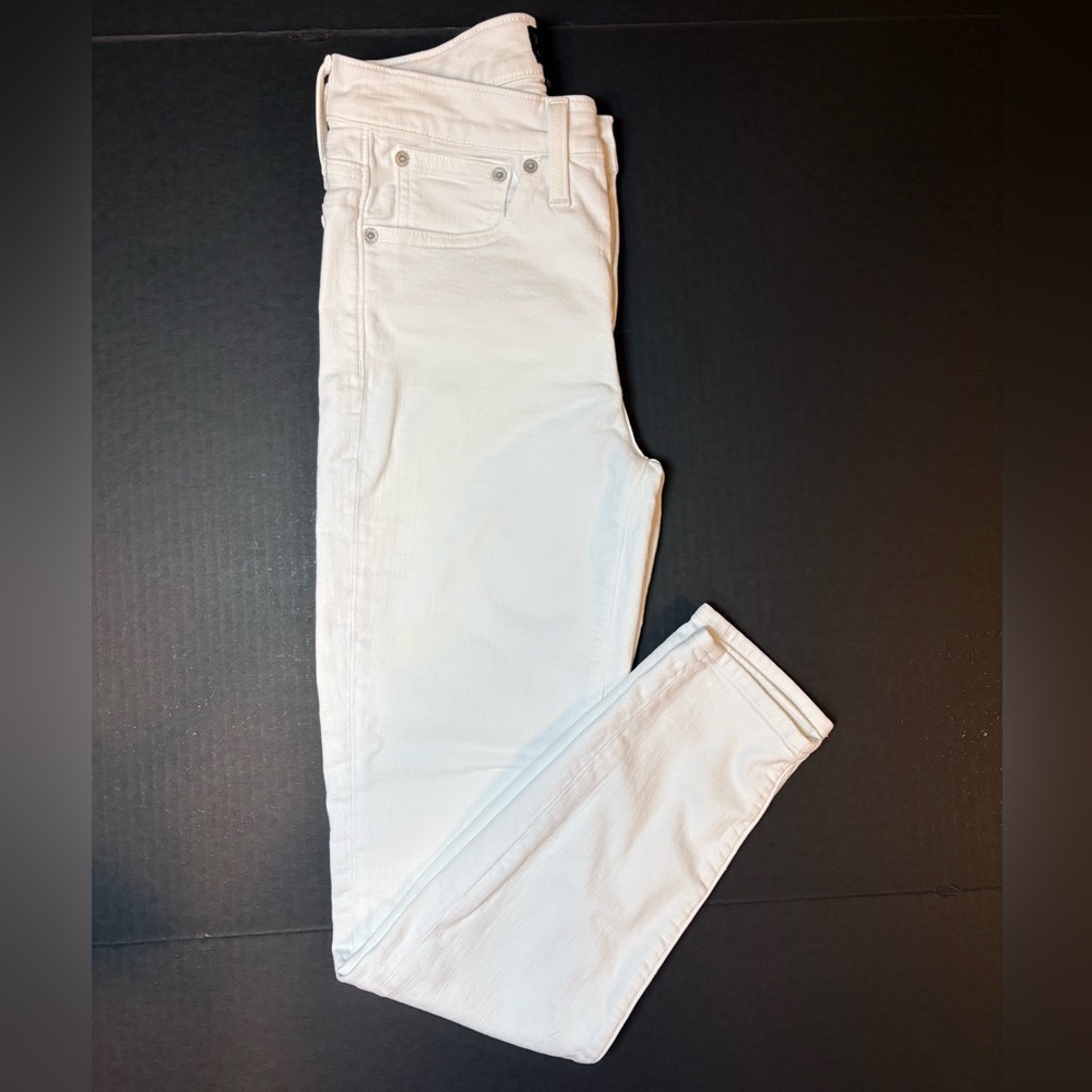 J. Crew white 9” High Rise Skinny jeans cotton blend size 27